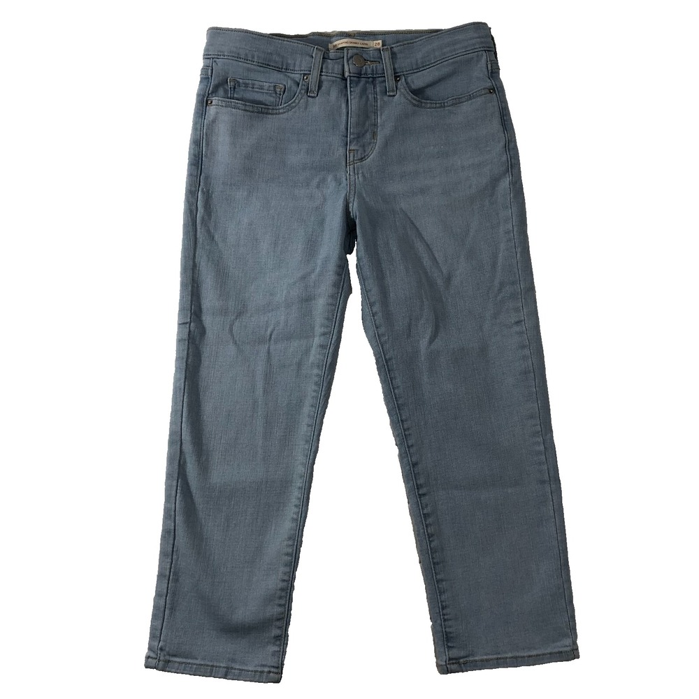 Levi's‎ 311 Shaping Skinny Capri Women Size 28 Light Wash Denim Jeans (29x20.5)